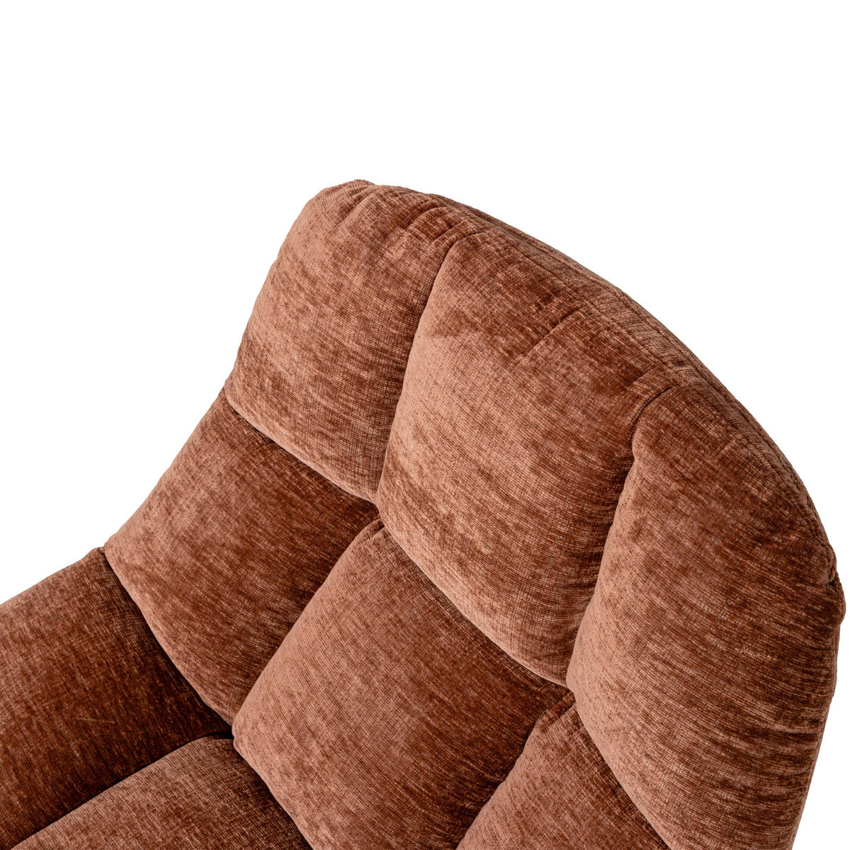 SESSEL in Chenille Rostfarben  - Rostfarben/Braun, Design, Textil/Metall (73/81/84cm) - Livetastic