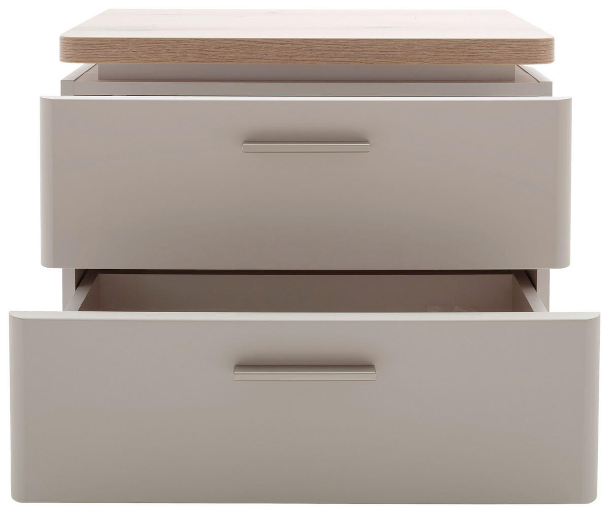 NACHTSCHRANK 60/48/41 cm  - Kaschmir/Eichefarben, Design, Holzwerkstoff/Metall (60/48/41cm) - Venda