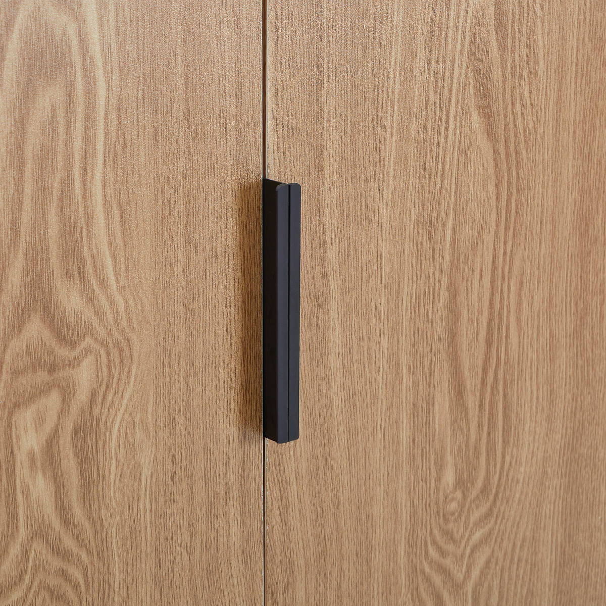 GARDEROBENSCHRANK  in 80/190/40 cm  - Schwarz/Naturfarben, Natur, Holz/Holzwerkstoff (80/190/40cm) - MID.YOU