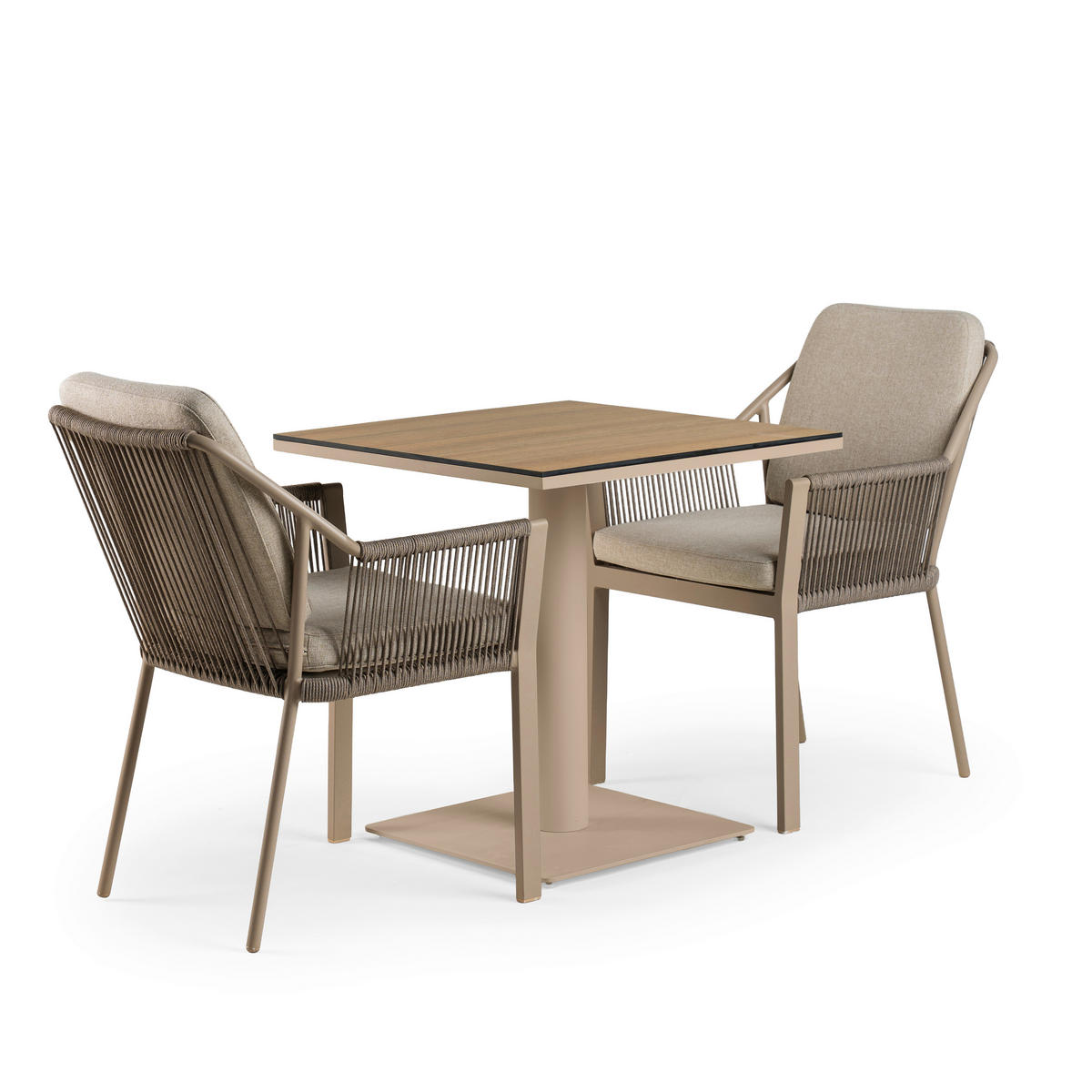 LOUNGESESSEL  - Champagner/Creme, Basics, Textil/Metall (58/81/61cm) - Tierra Outdoor