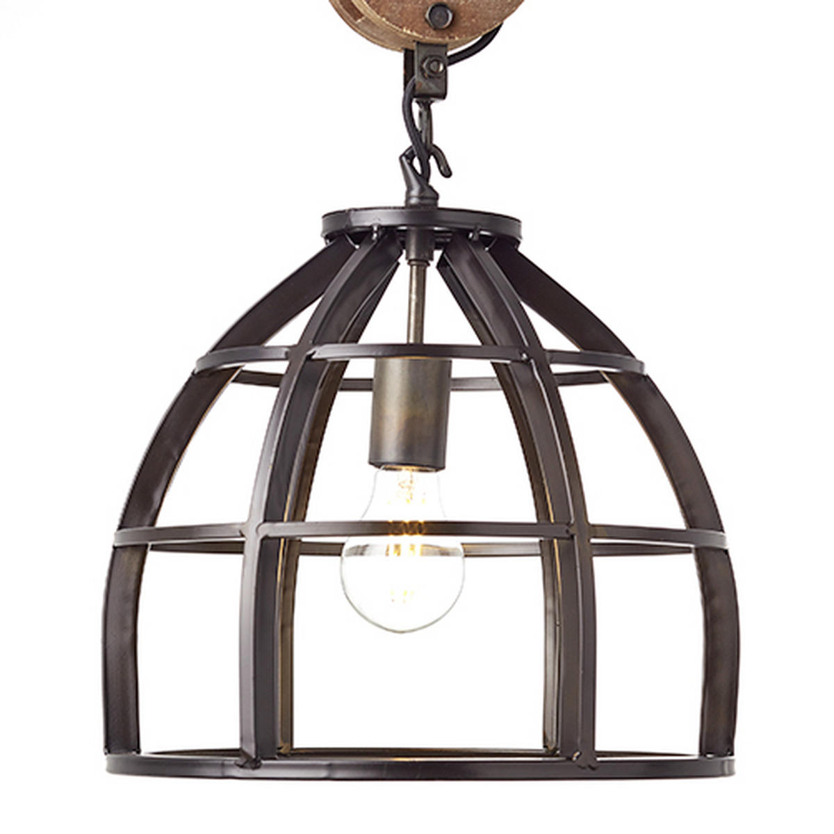 HÄNGELEUCHTE 34/147 cm  - Schwarz, LIFESTYLE, Holz/Metall (34/147cm) - Brilliant