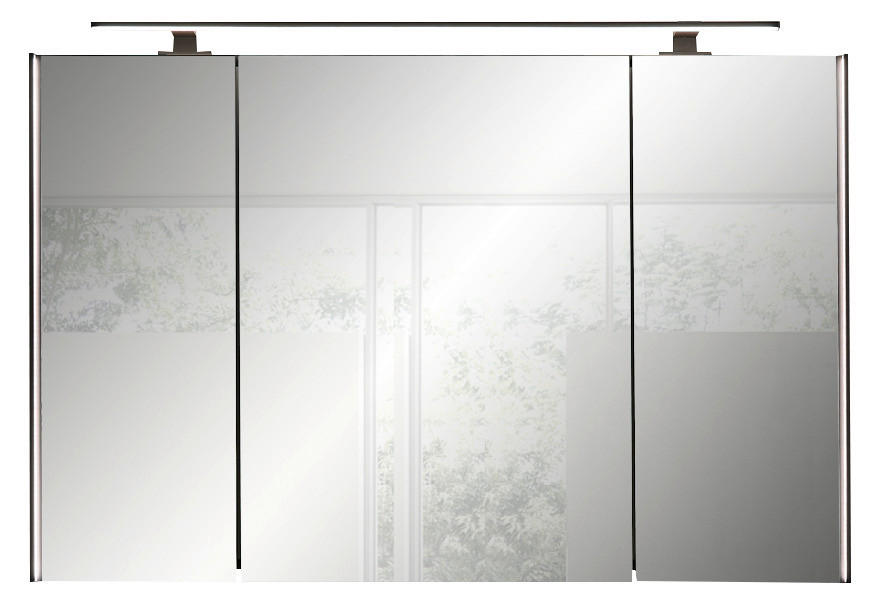 SPIEGELSCHRANK 113,2/70,3/17 cm  - Schwarz, KONVENTIONELL, Glas/Holzwerkstoff (113,2/70,3/17cm) - Sadena
