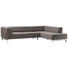 WOHNLANDSCHAFT Webstoff Dunkelbraun - Chromfarben/Dunkelbraun, Design, Textil/Metall (280/71/203cm) - Dieter Knoll