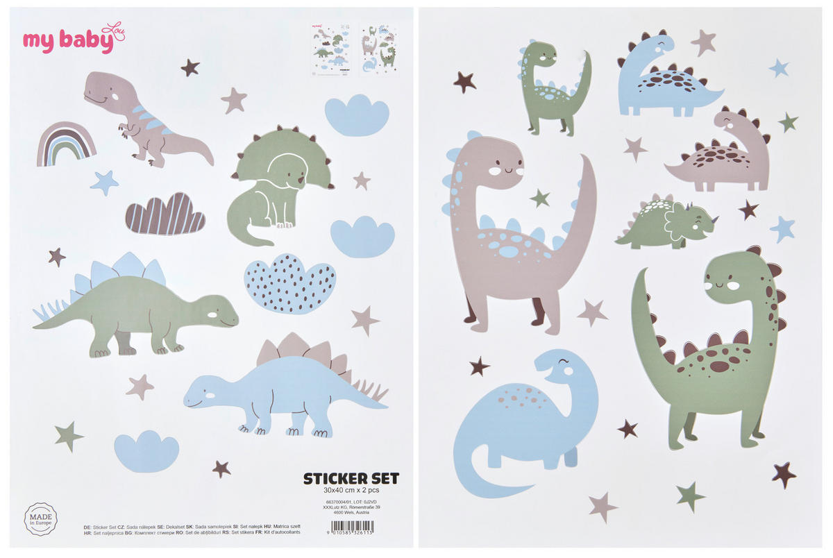 DEKOSTICKER     - Hellbraun/Dunkelgrün, Basics, Kunststoff - My Baby Lou