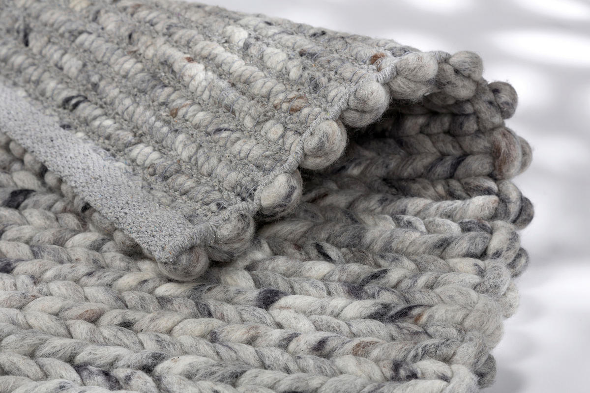 HANDWEBTEPPICH 70/140 cm Enisa Grau  - Grau, KONVENTIONELL, Textil (70/140cm) - Schöner Wohnen