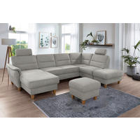 WOHNLANDSCHAFT PALMERA V in Mikrofaser Anthrazit  - Eichefarben/Anthrazit, KONVENTIONELL, Holz/Textil (163/308/212cm) - Sit & More