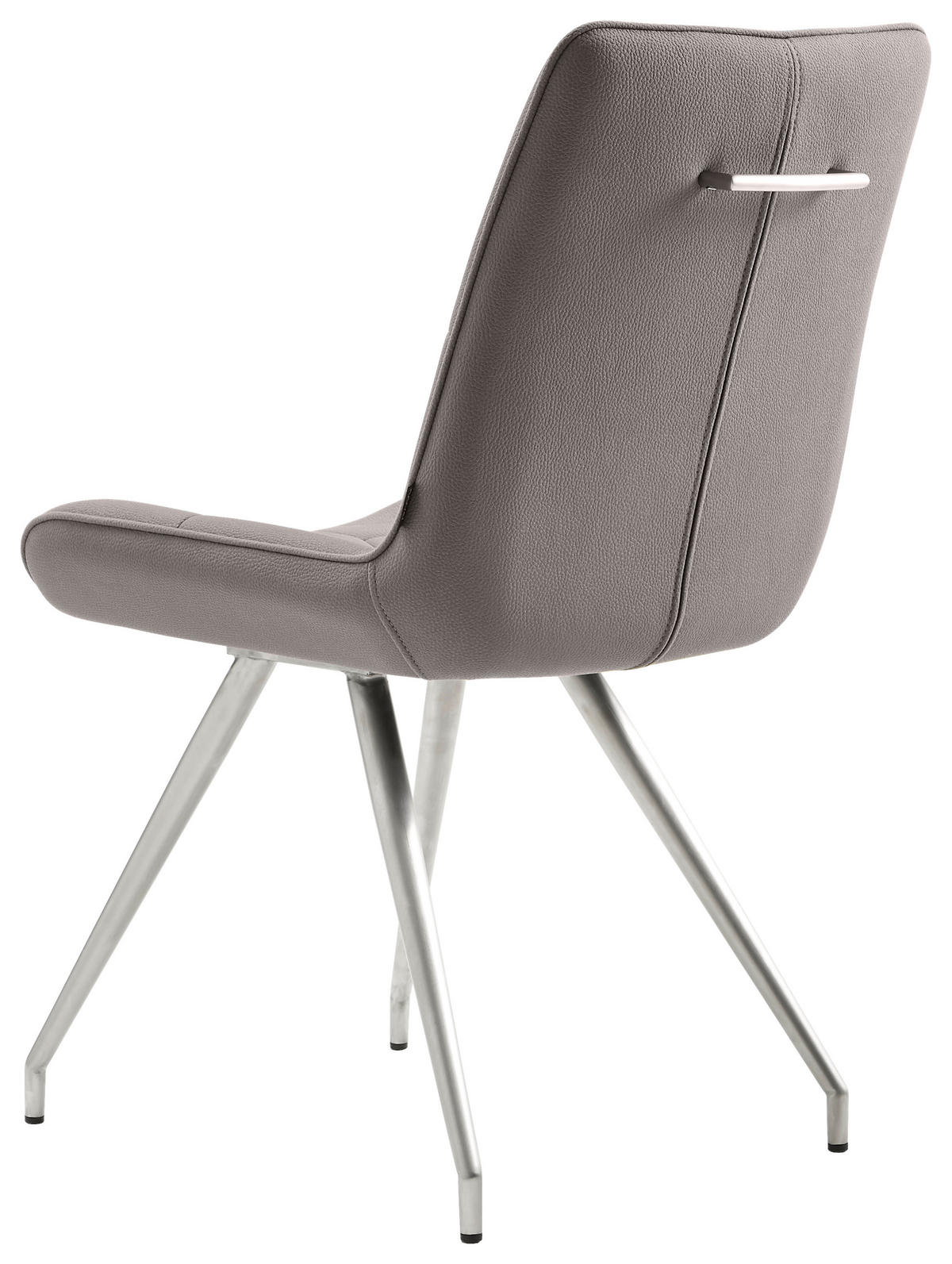 STUHL  mit Griff Mikrofaser  Grau, Edelstahlfarben  - Edelstahlfarben/Grau, Design, Textil/Metall (51,5/89/65,5cm) - Novel