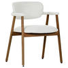 ARMLEHNSTUHL  in  - Beige/Nussbaumfarben, MODERN, Holz/Textil (59/78/57cm) - Livetastic