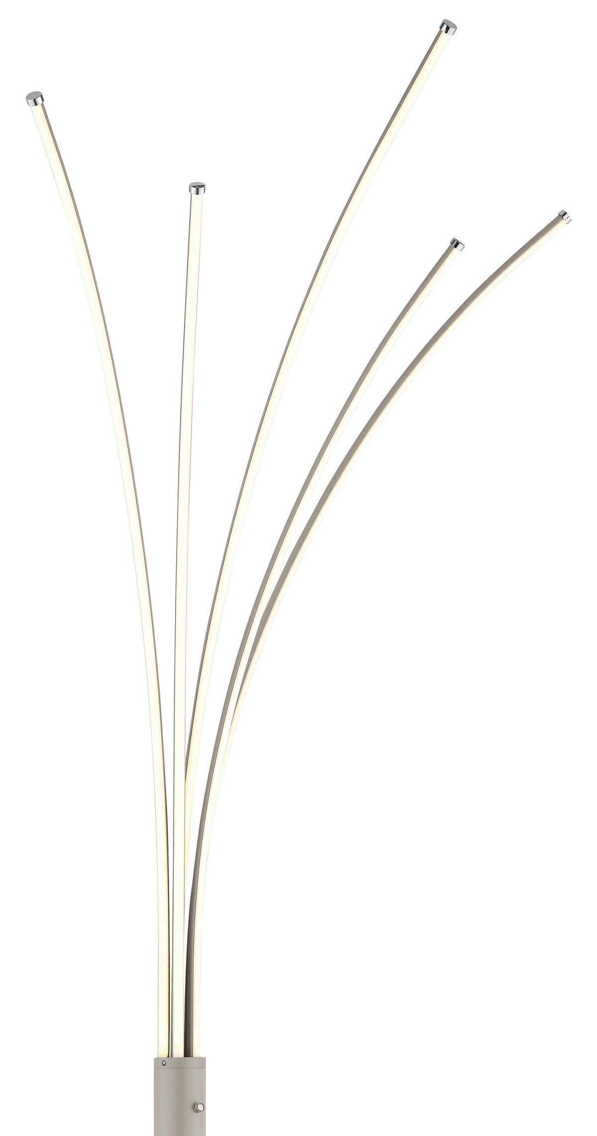 LED-STEHLEUCHTE Bizzy 56/60/187 cm  - Sandfarben/Opal, Design, Kunststoff/Metall (56/60/187cm)