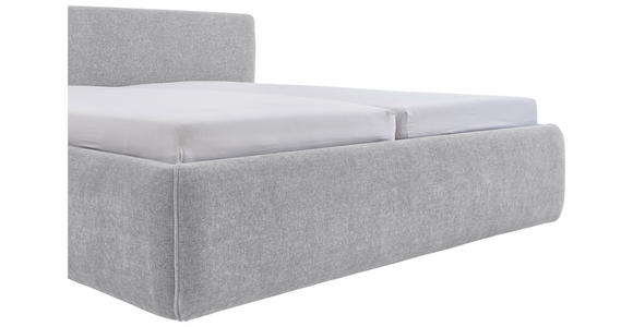 POLSTERBETT 240/200 cm,  in Hellgrau,  - Hellgrau, Design, Textil (240/200cm) - Xora