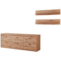 WOHNWAND  in Eiche Artisan  310/167,1/43,6 cm  - Anthrazit/Eiche Artisan, KONVENTIONELL, Holzwerkstoff/Kunststoff (310/167,1/43,6cm) - Xora