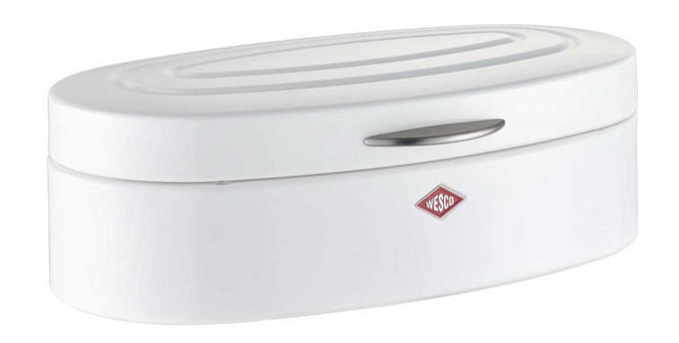 BROTKASTEN - Weiß, Basics, Metall (26/41,5/14cm) - Wesco