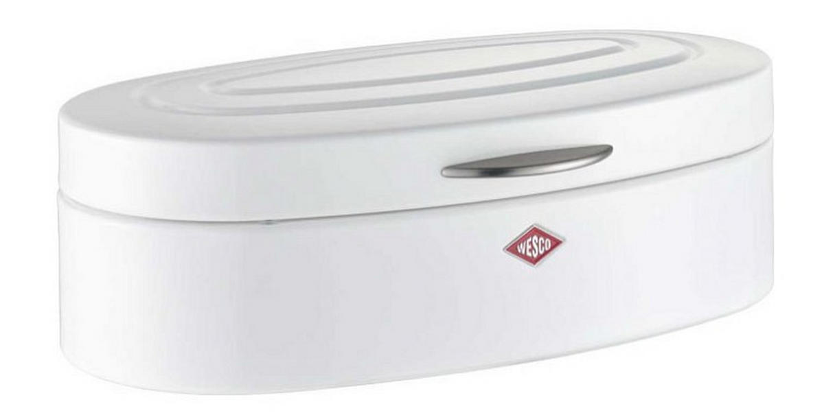 BROTKASTEN - Weiß, Basics, Metall (26/41,5/14cm) - Wesco