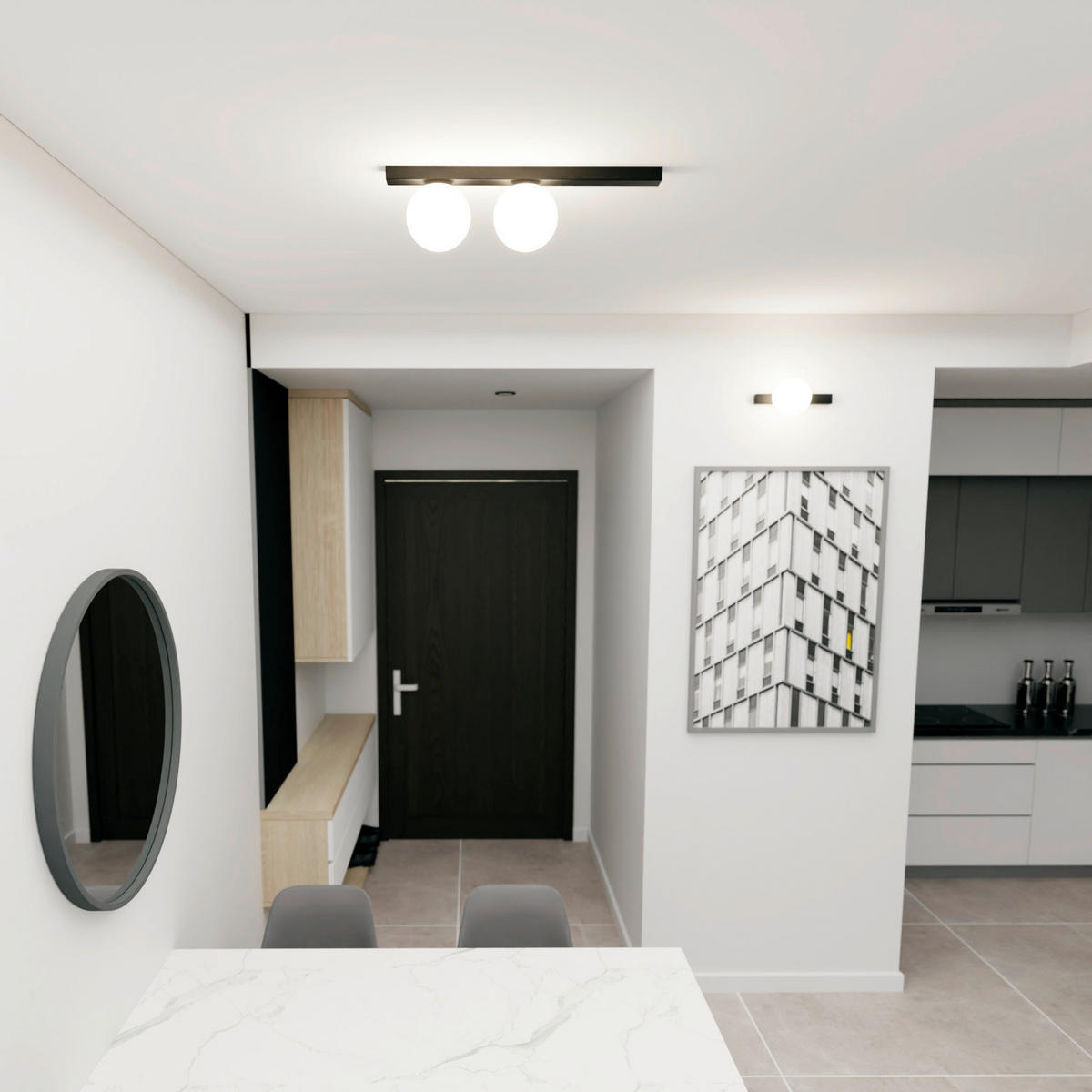 DECKENLEUCHTE 60/14/17 cm  - Schwarz, KONVENTIONELL, Glas/Metall (60/14/17cm)