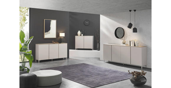 SIDEBOARD  in 120,2/89/43 cm  - Kaschmir/Eichefarben, Design, Holzwerkstoff/Kunststoff (120,2/89/43cm) - Voleo