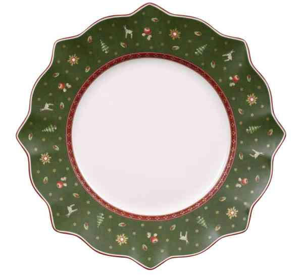 Villeroy & Boch Speiseteller Toys Delight Grün, Mehrfarbig, Weiß