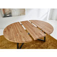ESSTISCH Eichefarben rund  ausziehbar  - Eichefarben/Schwarz, KONVENTIONELL, Holz/Metall (110-170/110/75cm) - Linea Natura