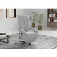 RELAXSESSEL Textil Hellgrau  - Hellgrau/Schwarz, Konventionell, Textil/Metall (74/112/82cm) - Sit & More