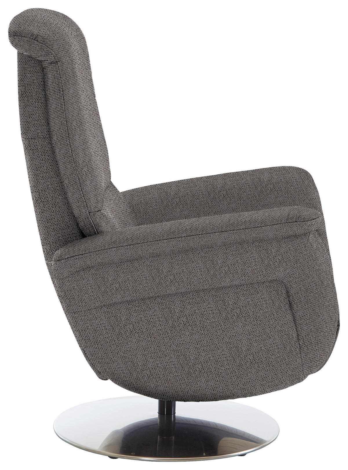 RELAXSESSEL Textil Dunkelbraun  - Edelstahlfarben/Dunkelbraun, Konventionell, Textil/Metall (79/112/94cm) - Beldomo Premium