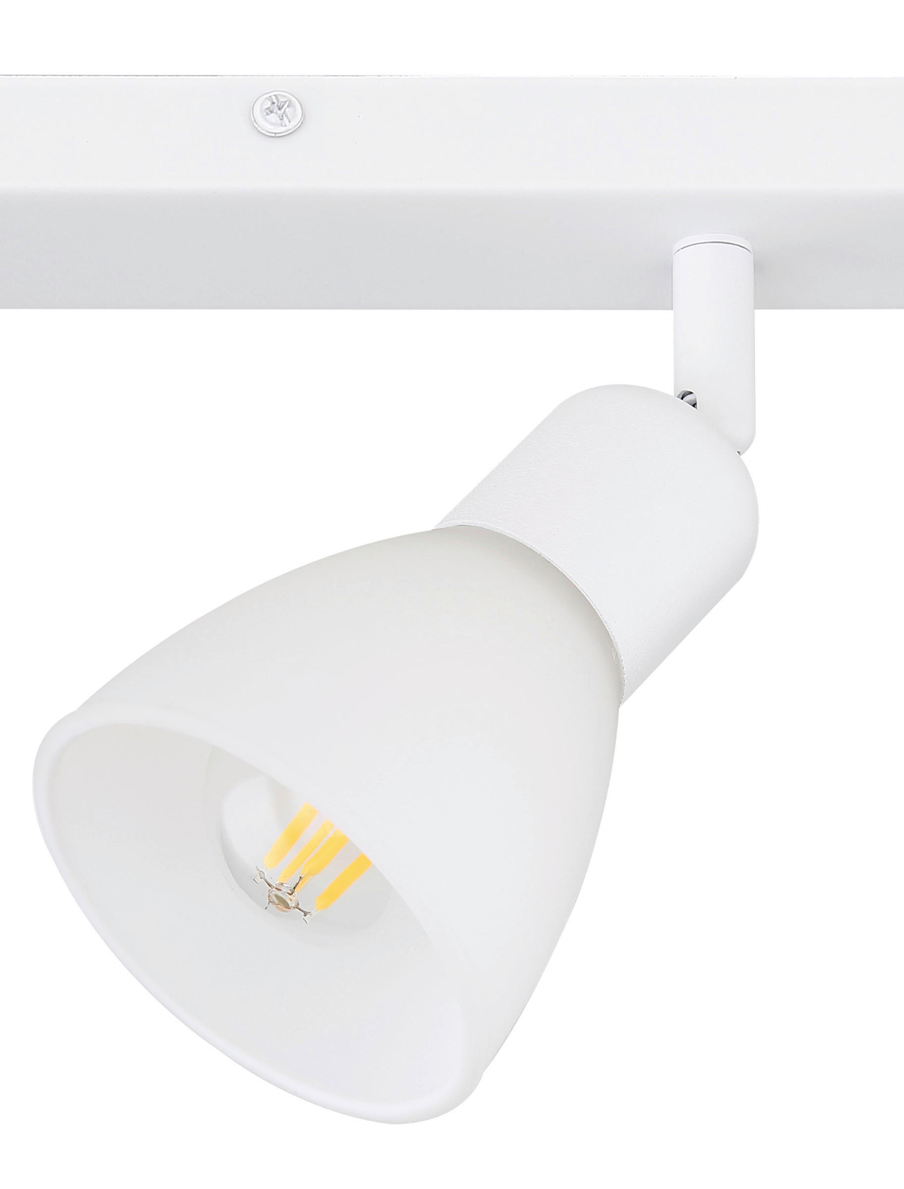 Thumbnail - Strahler Malta, Weiß, Glas, 45x17 cm, Lampen & Leuchten, Innenbeleuchtung, Spots & Strahler, Deckenspots