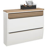 SCHUHKIPPER  in 121/96/31 cm  - Eichefarben/Anthrazit, Design, Holzwerkstoff/Metall (121/96/31cm) - Dieter Knoll