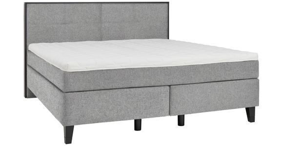 BOXSPRINGBETT 160/200 cm  in Taupe  - Taupe/Schwarz, Design, Holz/Textil (160/200cm) - Hom`in