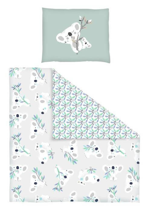 POSTELJINA ZA BEBE   28/3/38 cm    - siva/zelena, Basics, tekstil (28/3/38cm) - Patinio