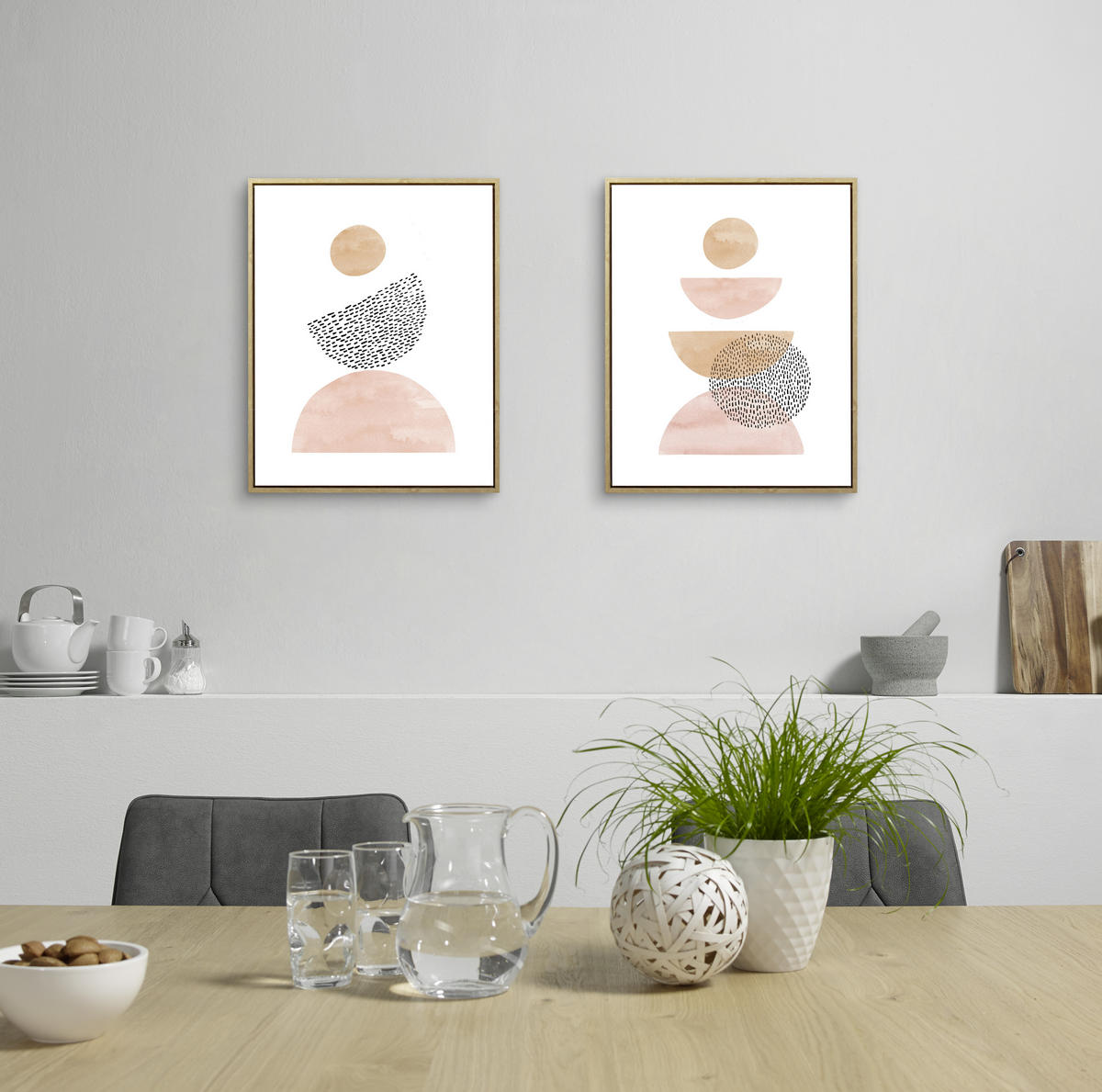 ŠTAMPA NA PLATNU     40/50 cm       - pink/svetlobraon, Trendi, tekstil/pločasti materijal (40/50cm) - Monee