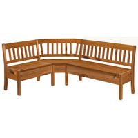 ECKBANK 147/170 cm Bernsteinfarben Kiefer massiv   - Bernsteinfarben, ROMANTIK / LANDHAUS, Holz (147/170cm) - Boxxx