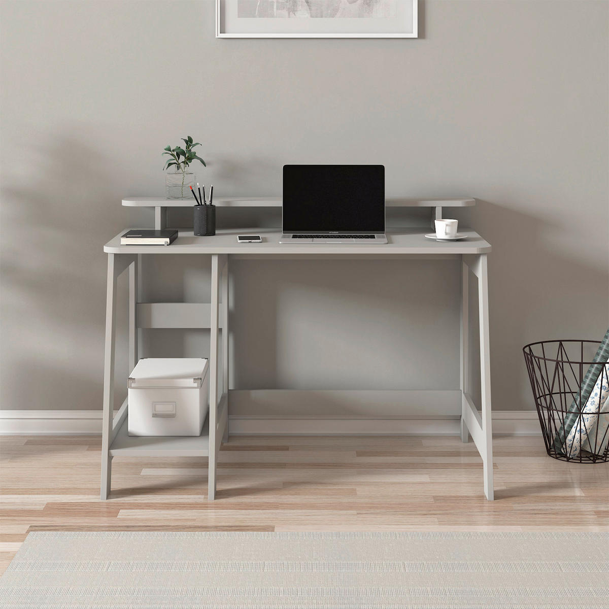 SCHREIBTISCH 120/60/73 cm  in Grau  - Grau, Design, Holzwerkstoff (120/60/73cm) - Livetastic