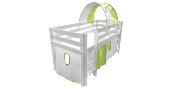 MITTELHOHES BETT 90/200 cm Weiß  - Weiß, Basics, Holz (90/200cm) - Xora