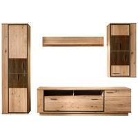 WOHNWAND  Anthrazit, Eichefarben 310/209/50 cm  - Eichefarben/Anthrazit, Konventionell, Glas/Holz (310/209/50cm) - Landscape