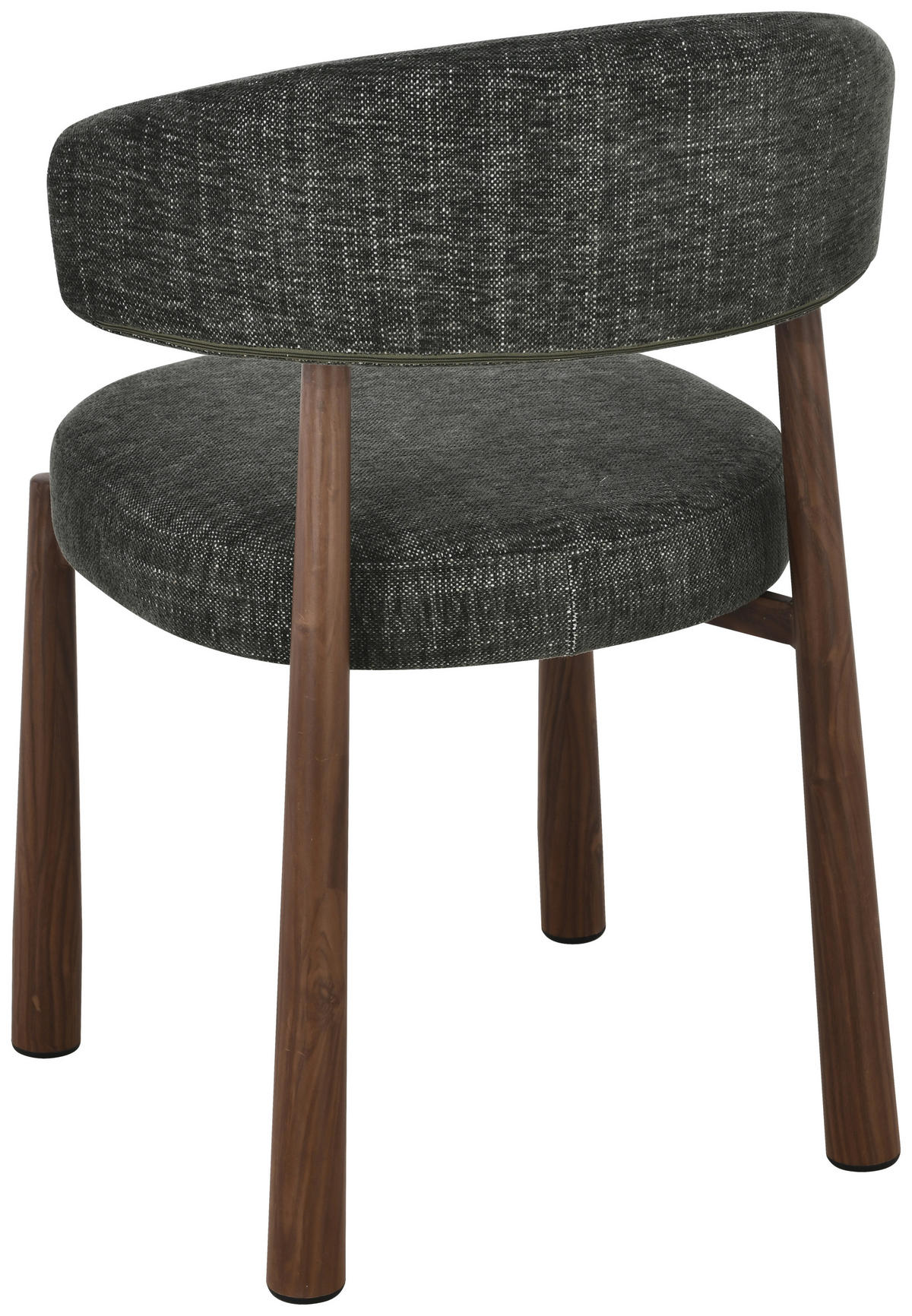 STUHL   Leinenoptik  Grau  - Walnussfarben/Grau, MODERN, Holz/Textil (47/81/50cm) - Livetastic