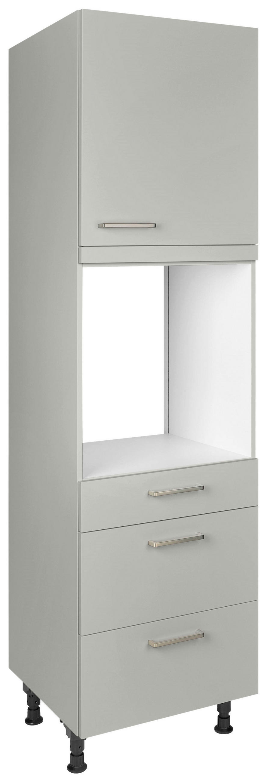 GERÄTEUMBAUSCHRANK 60/216,6/58 cm  in Grau  - Edelstahlfarben/Grau, MODERN, Holzwerkstoff/Metall (60/216,6/58cm) - Nobilia