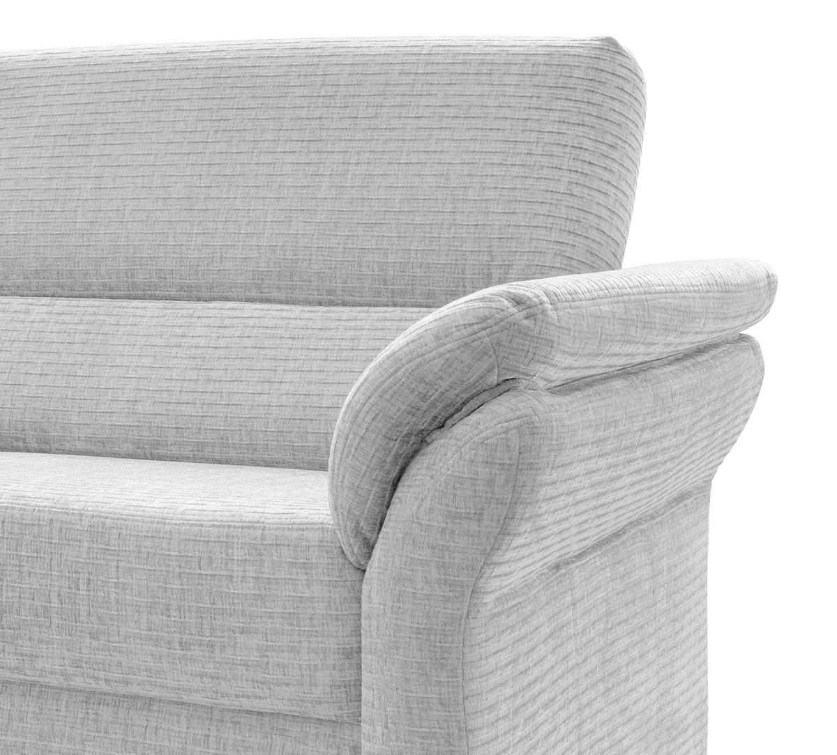 3-SITZER-SOFA in Mikrofaser Weiss  - Weiss/Schwarz, Modern, Holz/Textil (192/90/89cm) - Livetastic