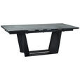 ESSTISCH 200-300/100/76 cm  Metall, Glas, Keramik ausziehbar rechteckig Grau, Schwarz  - Schwarz/Grau, Design, Glas/Keramik (200-300/100/76cm) - Belluti