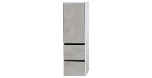 MIDISCHRANK 37/121/33 cm - Hellgrau, Design, Glas/Holzwerkstoff (37/121/33cm) - Dieter Knoll