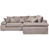 ECKSOFA in Webstoff Taupe  284/284 cm  - Taupe/Schwarz, Design, Kunststoff/Textil (284/284cm) - Carryhome