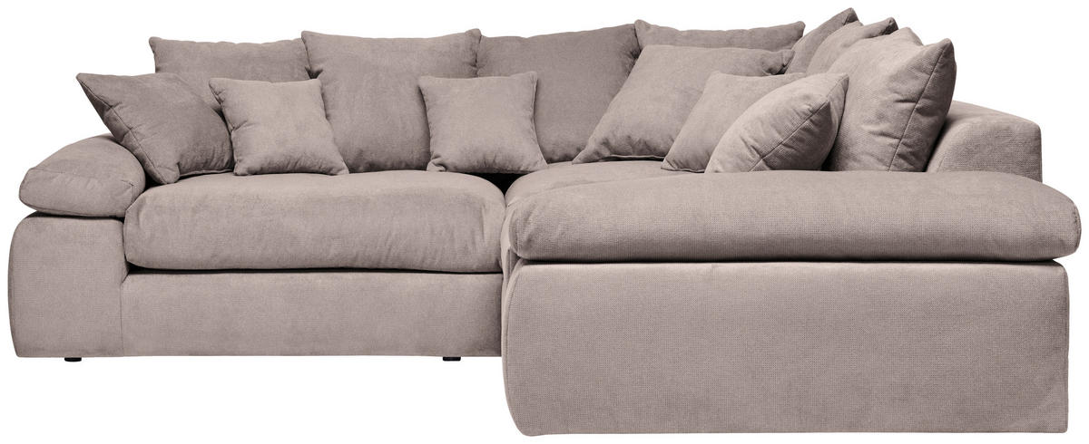 ECKSOFA in Webstoff Taupe  284/284 cm  - Taupe/Schwarz, Design, Kunststoff/Textil (284/284cm) - Carryhome