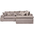 ECKSOFA  in Webstoff Taupe  284/284 cm  - Taupe/Schwarz, Design, Kunststoff/Textil (284/284cm) - Carryhome