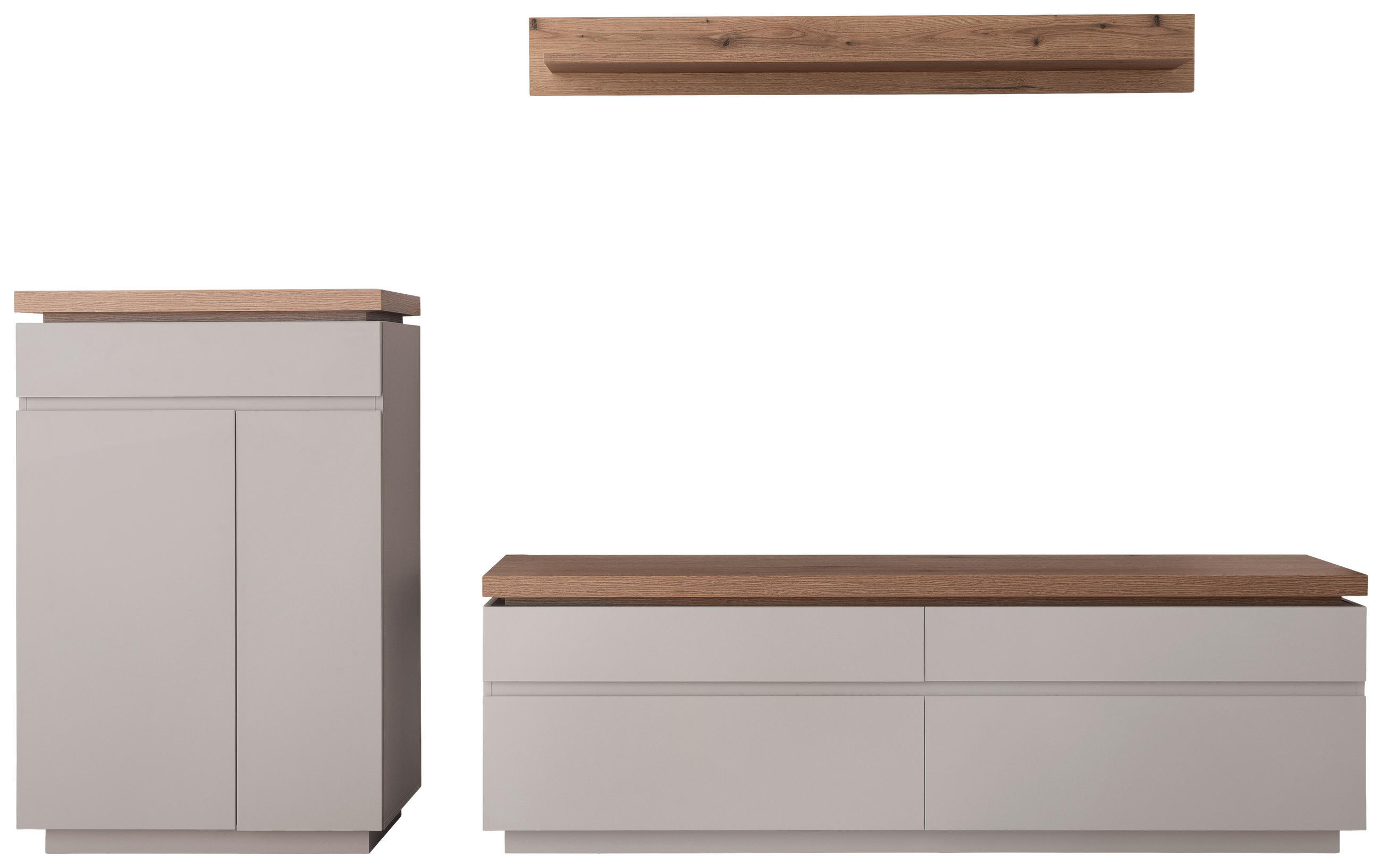 WOHNWAND  Eichefarben, Kaschmir 270/172/40 cm  - Kaschmir/Eichefarben, Design, Holzwerkstoff (270/172/40cm) - Livetastic