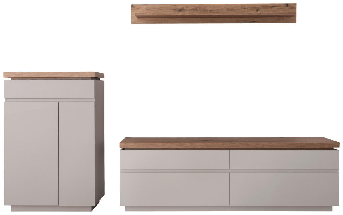 WOHNWAND  Eichefarben, Kaschmir 270/172/40 cm  - Kaschmir/Eichefarben, Design, Holzwerkstoff (270/172/40cm) - Livetastic