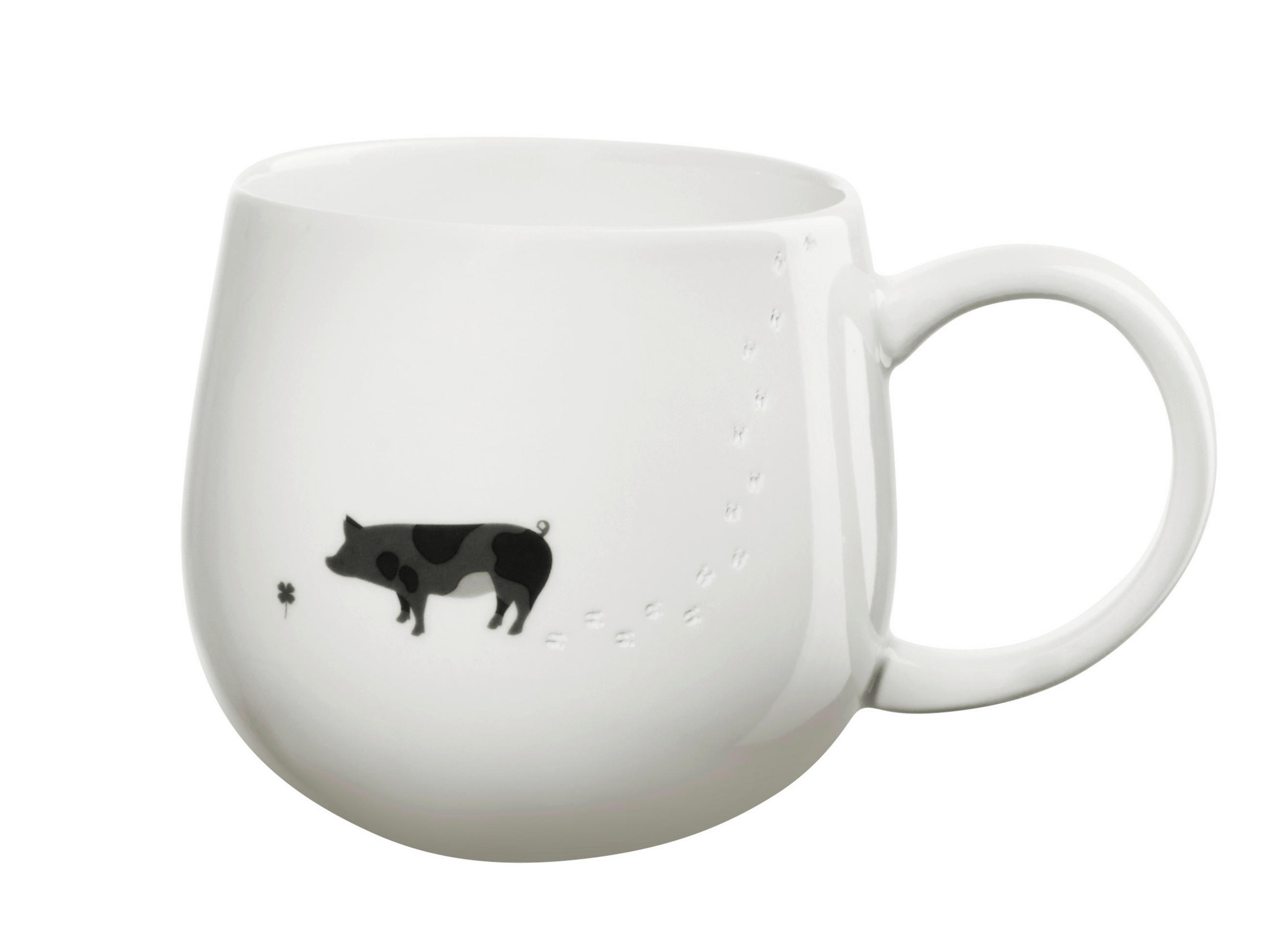 KAFFEEBECHER Magu  400 ml   - Weiß Hochglanz, KONVENTIONELL, Keramik (10,2/9,5cm) - ASA