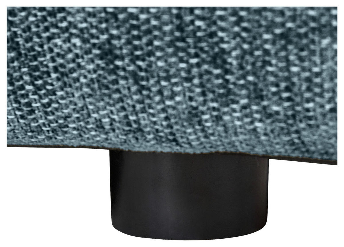 ECKSOFA in Flachgewebe Petrol  - Petrol/Schwarz, Konventionell, Kunststoff/Textil (189/292cm) - Carryhome
