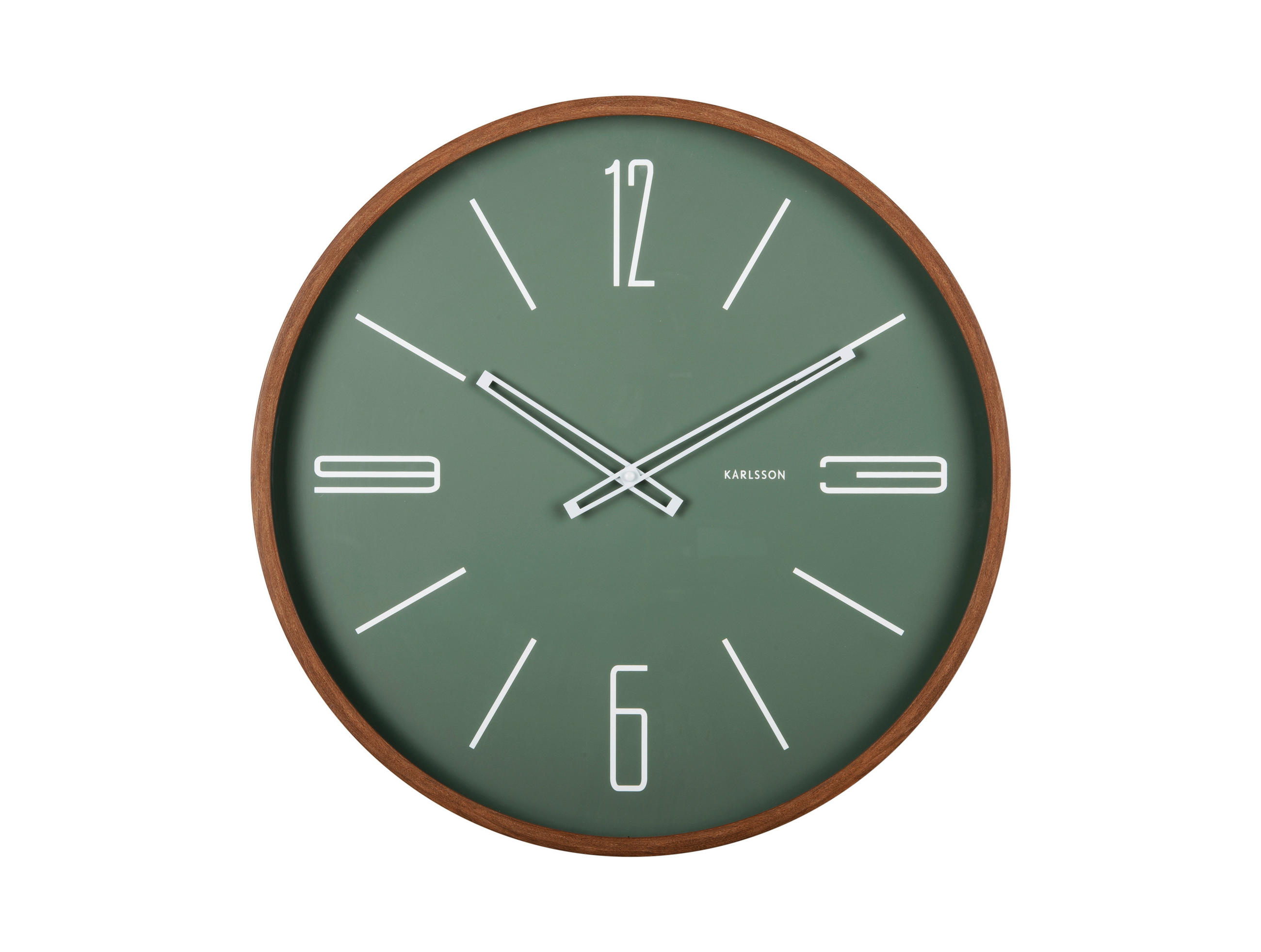 WANDUHR Marcado Grün  - Grün, Basics, Kunststoff (51cm) - Karlsson