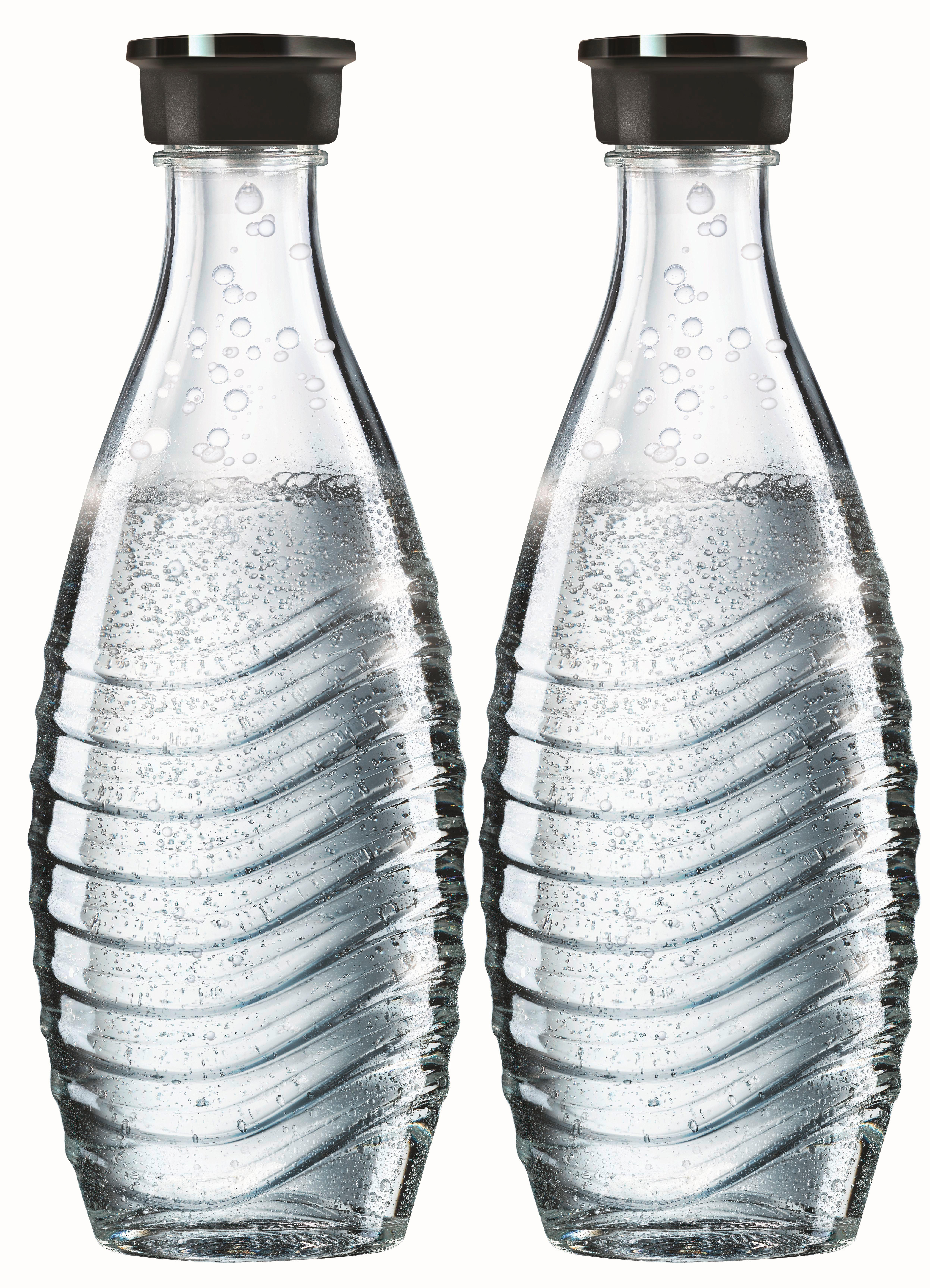 TWINPACK DER GLASKARAFFE  - Schwarz, Basics, Glas (20,5/10,50/27cm) - SodaStream