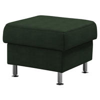 HOCKER Textil Grün  - Alufarben/Grün, Konventionell, Textil/Metall (60/46/60cm) - Beldomo Comfort
