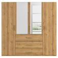 DREHTÜRENSCHRANK in Eichefarben - Eichefarben, Design, Glas/Holzwerkstoff (201/197/60cm) - Novel