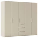 DREHTÜRENSCHRANK 251/223/61 cm,  in Champagner, 5-türig  - Champagner, Basics, Holzwerkstoff/Metall (251/223/61cm) - Novel