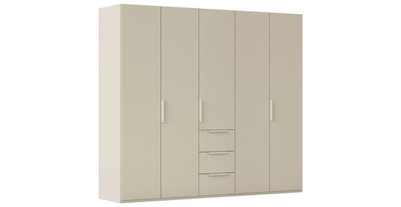 DREHTÜRENSCHRANK 251/235/61 cm,  in Champagner, 5-türig  - Champagner, Basics, Holzwerkstoff/Metall (251/235/61cm) - Novel